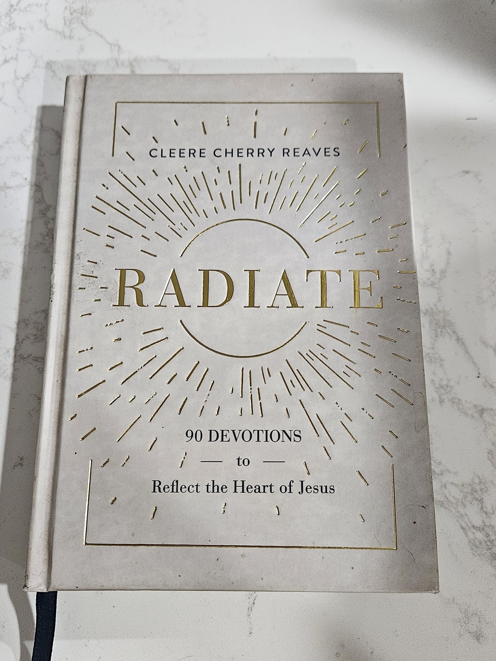 Radiate Devotional Book in White and Gold